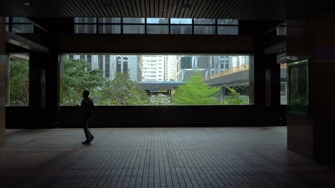 View Of Large Skyscrapers - Smooth Moving Shot Stock Footage 90409754