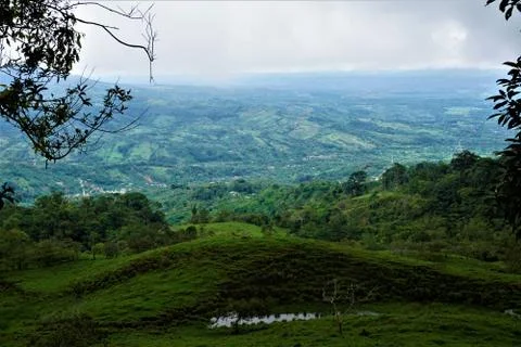 View from Las Quebradas to the valley Stock Photos