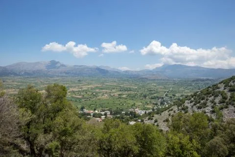 View on the Lasithi Plateau Stock Photos