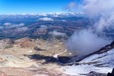 View from Lassen Peak Stock Photos