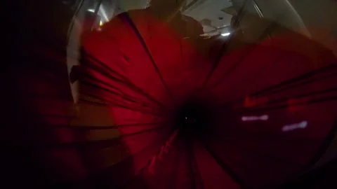 The view from the last coach of a driverless metro train Stock Footage 343198311