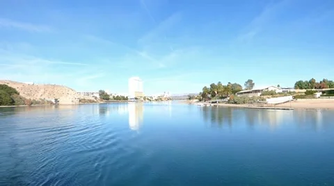 View of Laughlin NV from the Colorado River Video stock 49492744