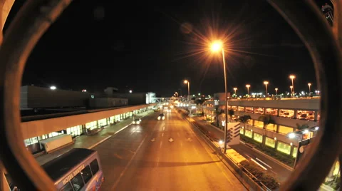View of LAX traffic from above  - Time Lapse Stock Footage 885545