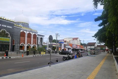 View from the left side of the Great Mosque "Brebes" Stock Photos