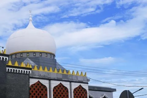 View from the left side of the Great Mosque "Brebes" Fotos de archivo