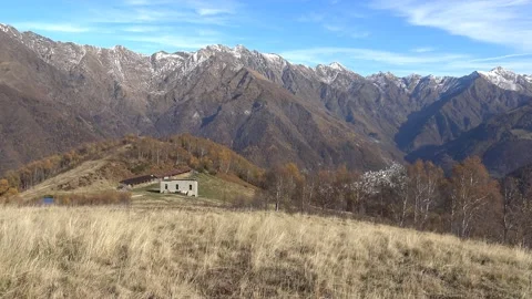 View on Legnone Mountain and Valvarrone  from Alpe Giumello Video stock 142327803