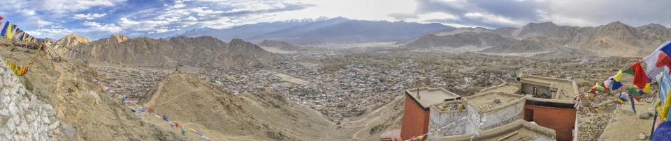 View from Leh monastery Stock Photos
