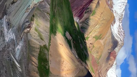 View of Lenin Peak, one of the highest peaks of Central Asia.  Stock Footage 254156297