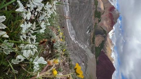 View of Lenin Peak, one of the highest peaks of Central Asia. Stock Footage 260054650