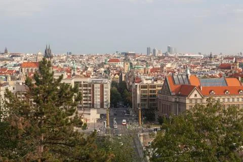 A view from Letna park Stock Photos