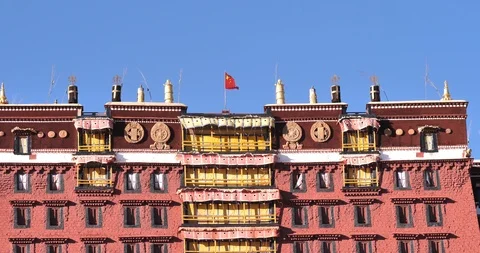 A view of Lhasa in Tibet, China Stock-Footage 92341398
