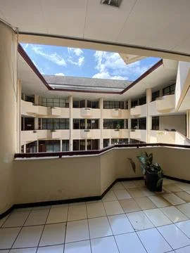 A view of the library during the day Foto stock