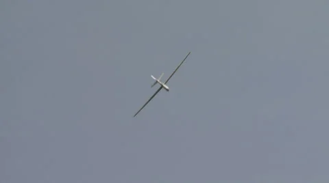 View of light glider soars circling Stock Footage 57128743