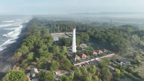 View of light house in south of java island Stock Footage 275498139