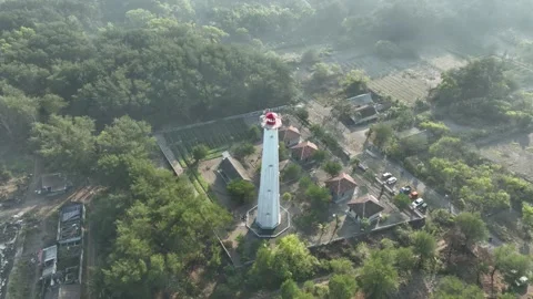 View of light house in south of java island Stock Footage 275498222