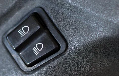 View of Light  switch of a two wheeler motor cycle Stock Photos