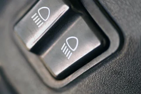 View of Light  switch of a two wheeler motor cycle Stock Photos