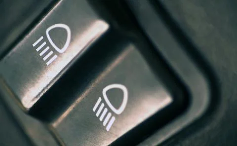 View of Light  switches of a two wheeler motor cycle Stock Photos