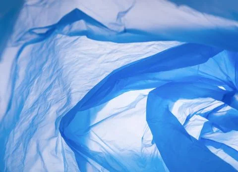 View on light through plastic bag, garbage waste concept Foto stock