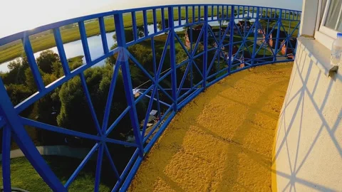 View of the lighthouse facade decor overview Stock Footage 251961612