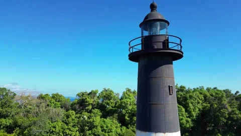 View from the lighthouse on the sand dune and the small Nosy Iranja. Madagascar Stock Footage 323788182