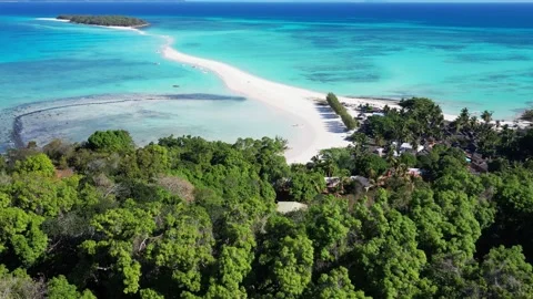 View from the lighthouse on the small Nosy Iranja. Madagascar Stock Footage 323792489