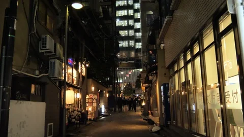 View of the lights inside the building in Tokyo Japan Stock Footage 121416932