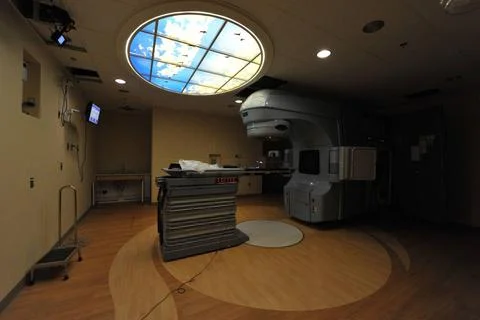 A view of the linear accelerator, located in Sunrise Pavilion s robust can... Stock Photos