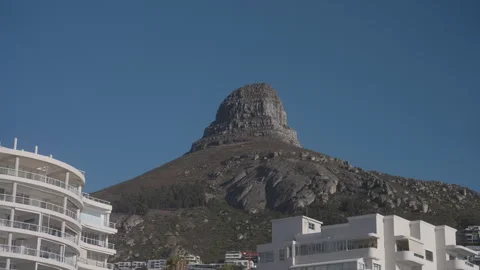 View at Lions Head and Sea Point Coast in Cape Town | Rec. 709 Stock Footage 308463822