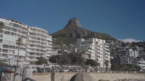 View at Lions Head and Sea Point Coast in Cape Town | Rec. 709 Stock Footage 308463906