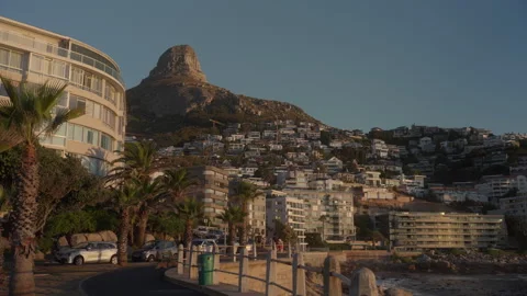 View at Lions Head and Sea Point in Cape Town | Rec. 709 Stock Footage 308464954