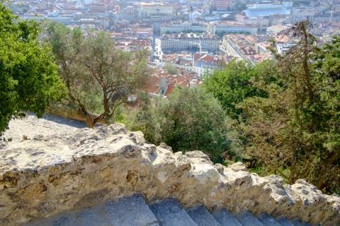 View from Lisbon Castle Stock Photos