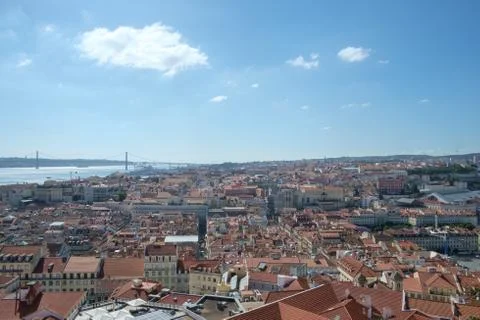 View from Lisbon Castle Stock Photos