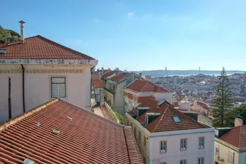 View from Lisbon Castle Stock Photos