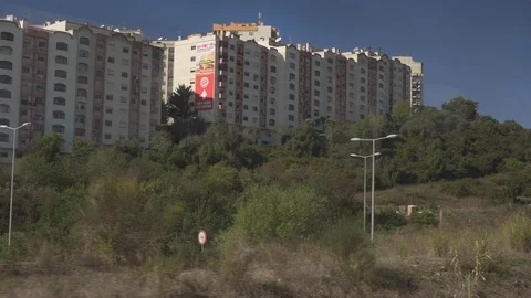 View of Lisbon Out A Train Window Stock Footage 121048916