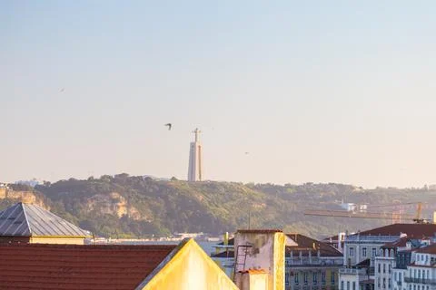 View of a Lisbon statue Stock Photos