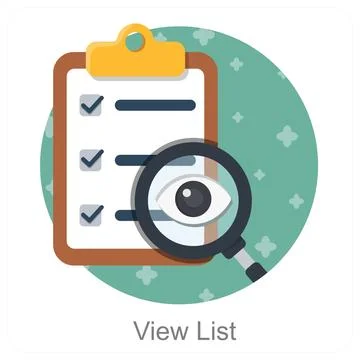 View List Stock Illustration