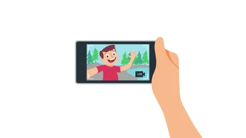 View Live Video On Phone Background Stock Footage 260842410