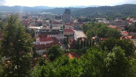 The view of Ljubljana Видео 112042576