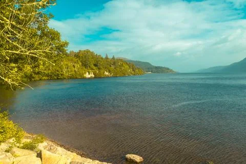 A view of Loch Ness 스톡 사진