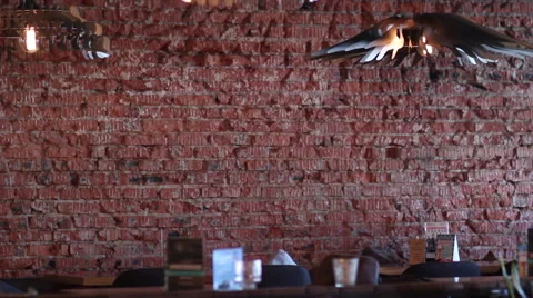 View of loft-style restaurant Stock Footage 64869919