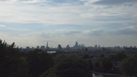 A view of London from a hill top. Stock Footage 137465294