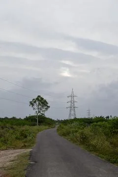 View of a long road Stock Photos
