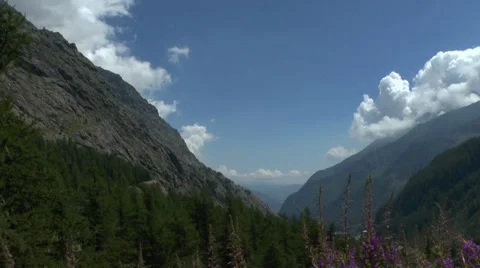 View Looking Down a Valley 1 Stock Footage 39589155