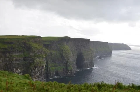 View Looking South over The Cliffs of Moher in County Clare, Ireland Stock Photos