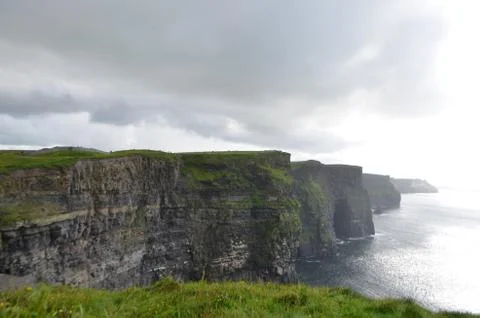 View Looking South over The Cliffs of Moher in County Clare, Ireland Stock Photos