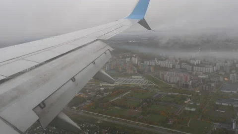 View looking through an airplane window Stock Footage 224700038