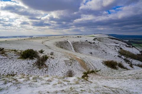 View looking west from Devils Dyke near Brighton, East Sussex, England Stock Photos