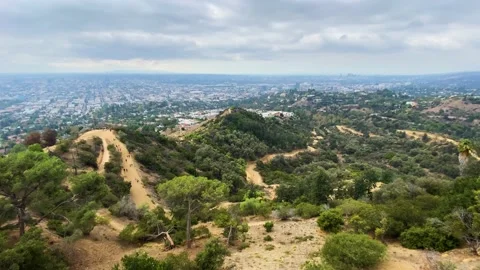 The view of Los Angeles from Griffith Park, 4K Video stock 220738802