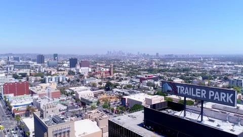 View of Los Angeles from Hollywood Stock Footage